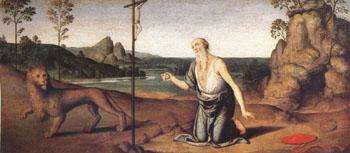 Giovanni di Pietro called lo Spagna Jerome in the Desert (mk05) Germany oil painting art
